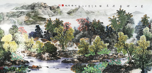 10山水画《南山祥云添春韵》2020.jpg